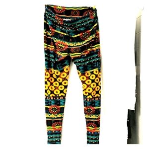 Super bright tribal lularoe leggings